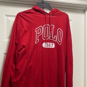 Polo Red with hoodie